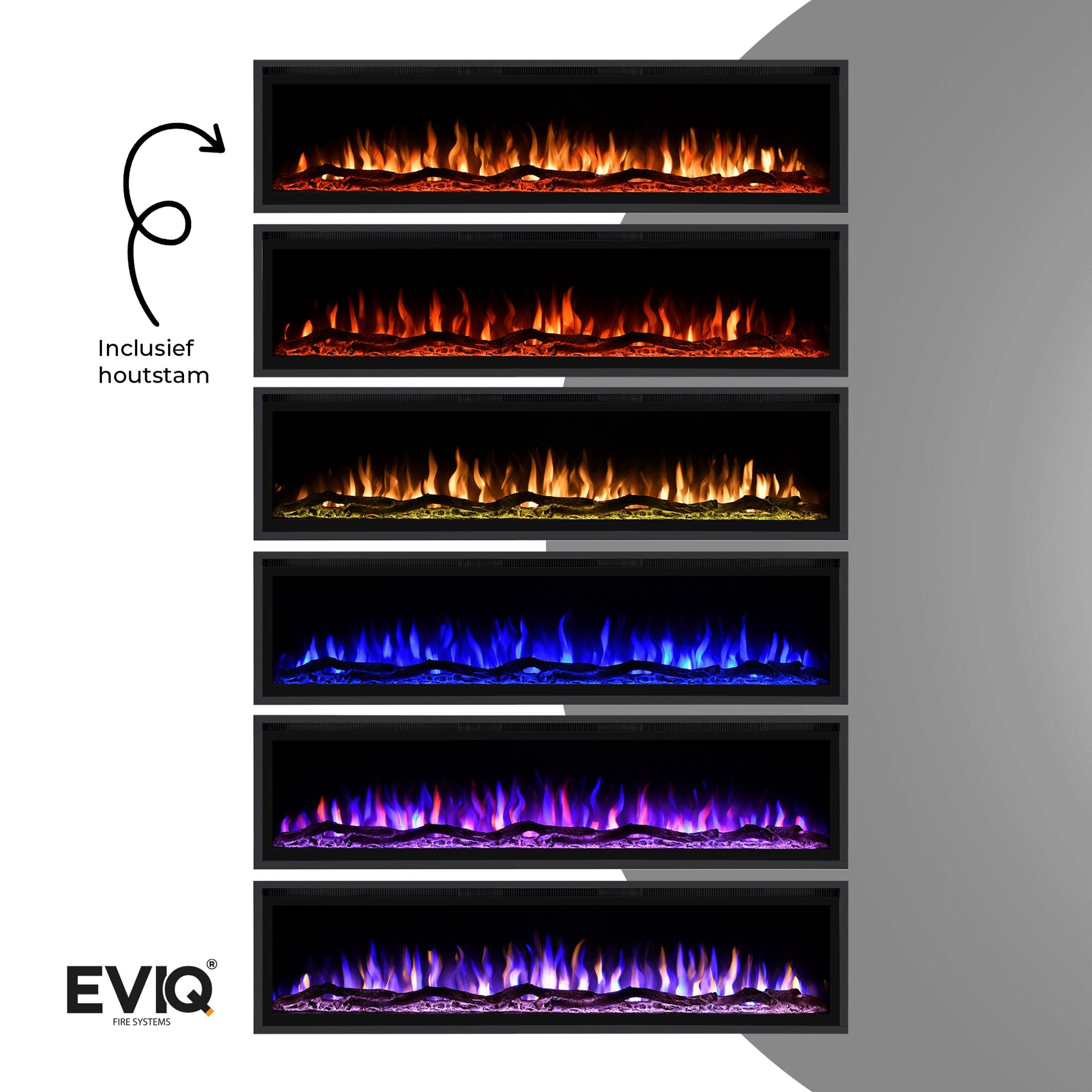 Cheminée électrique EVIQ Royal Paris 60″ pouces – 152 cm