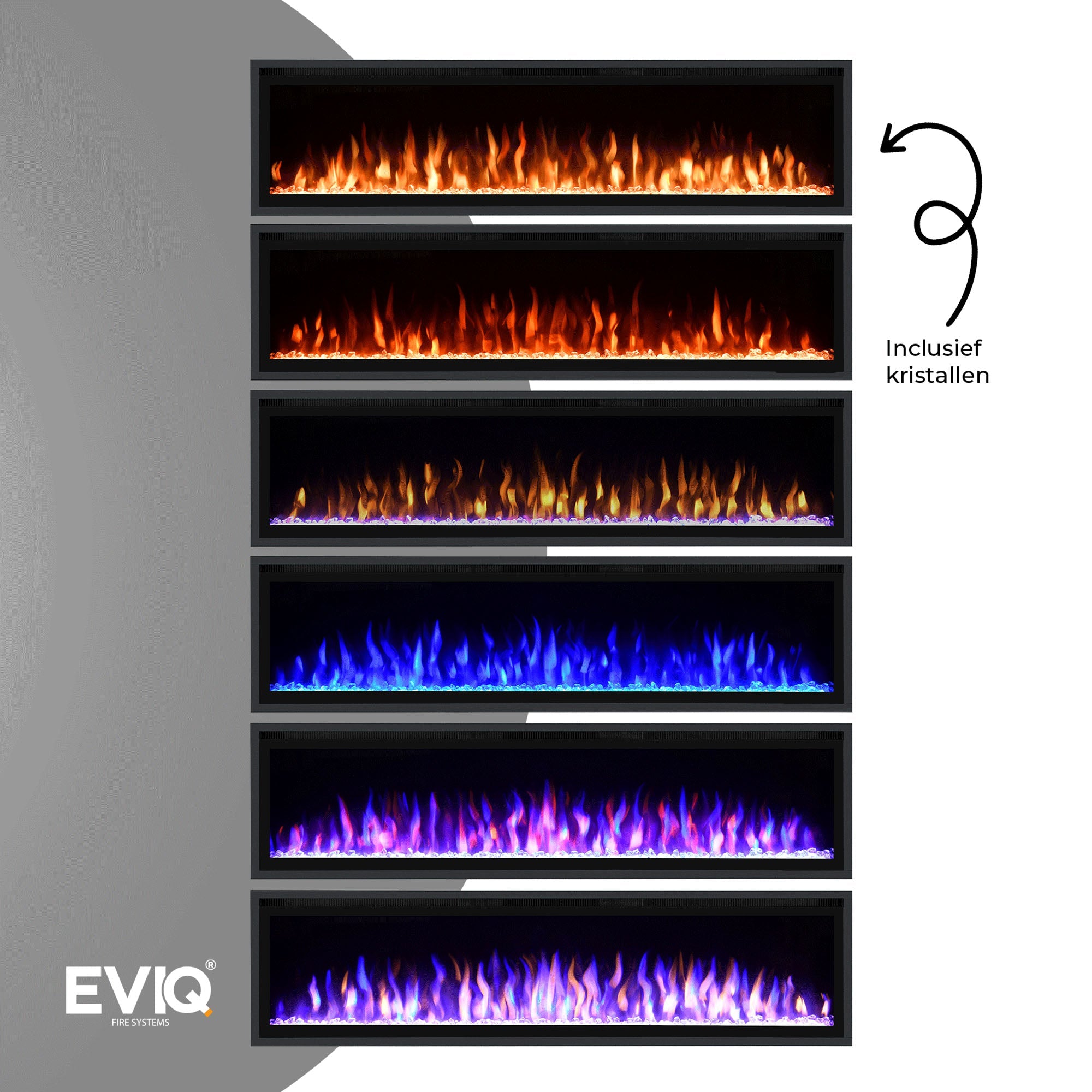 Cheminée électrique EVIQ Royal Paris 60″ pouces – 152 cm
