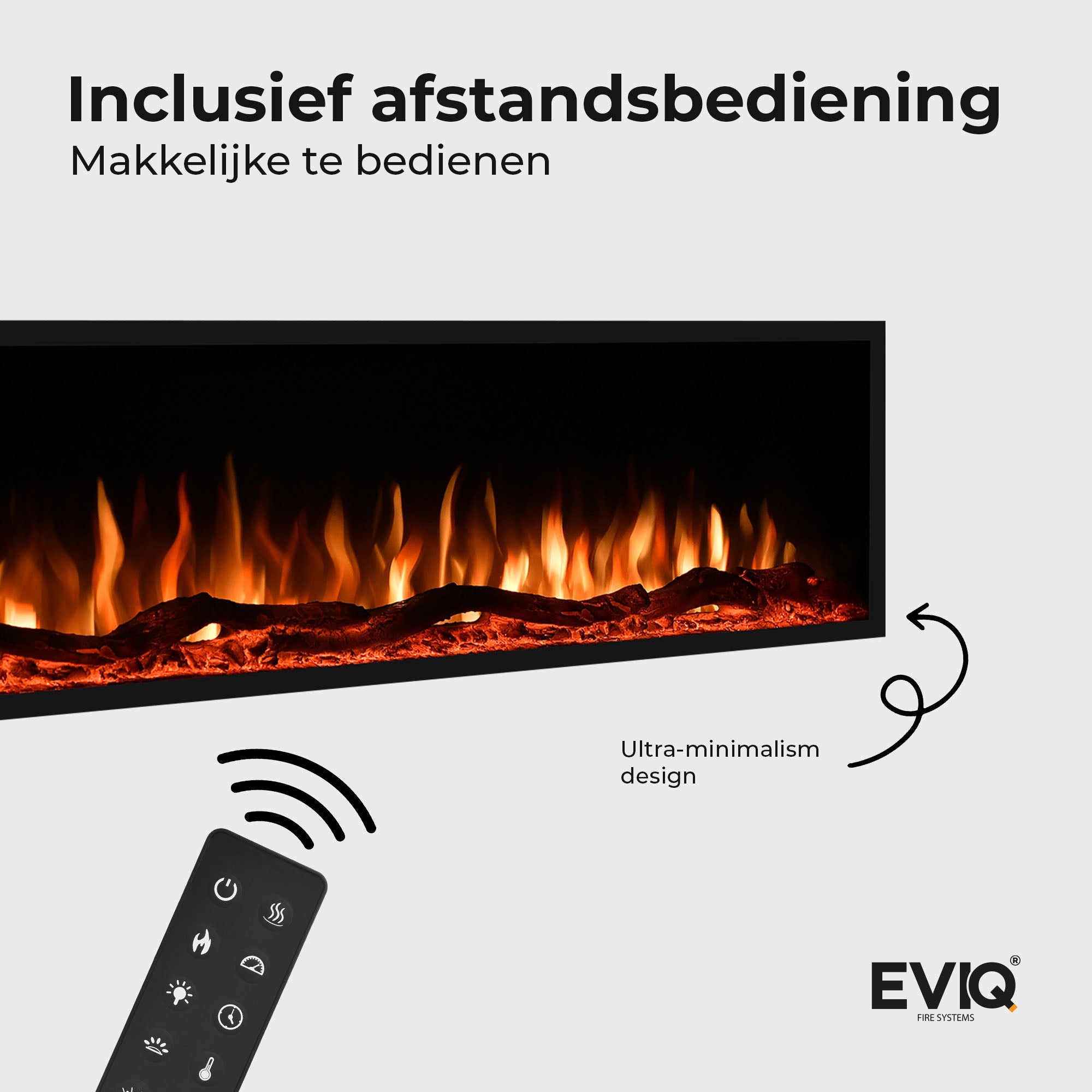 EVIQ Sfeerhaard inclusief afstandsbediening
