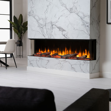 Dimplex Ignite Ultra 40 - Elektrische inbouwhaard - Verwarming - Driezijdig - Optiflame - 104 cm