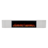 Nova haardmeubel curved zwevend wit 240 cm