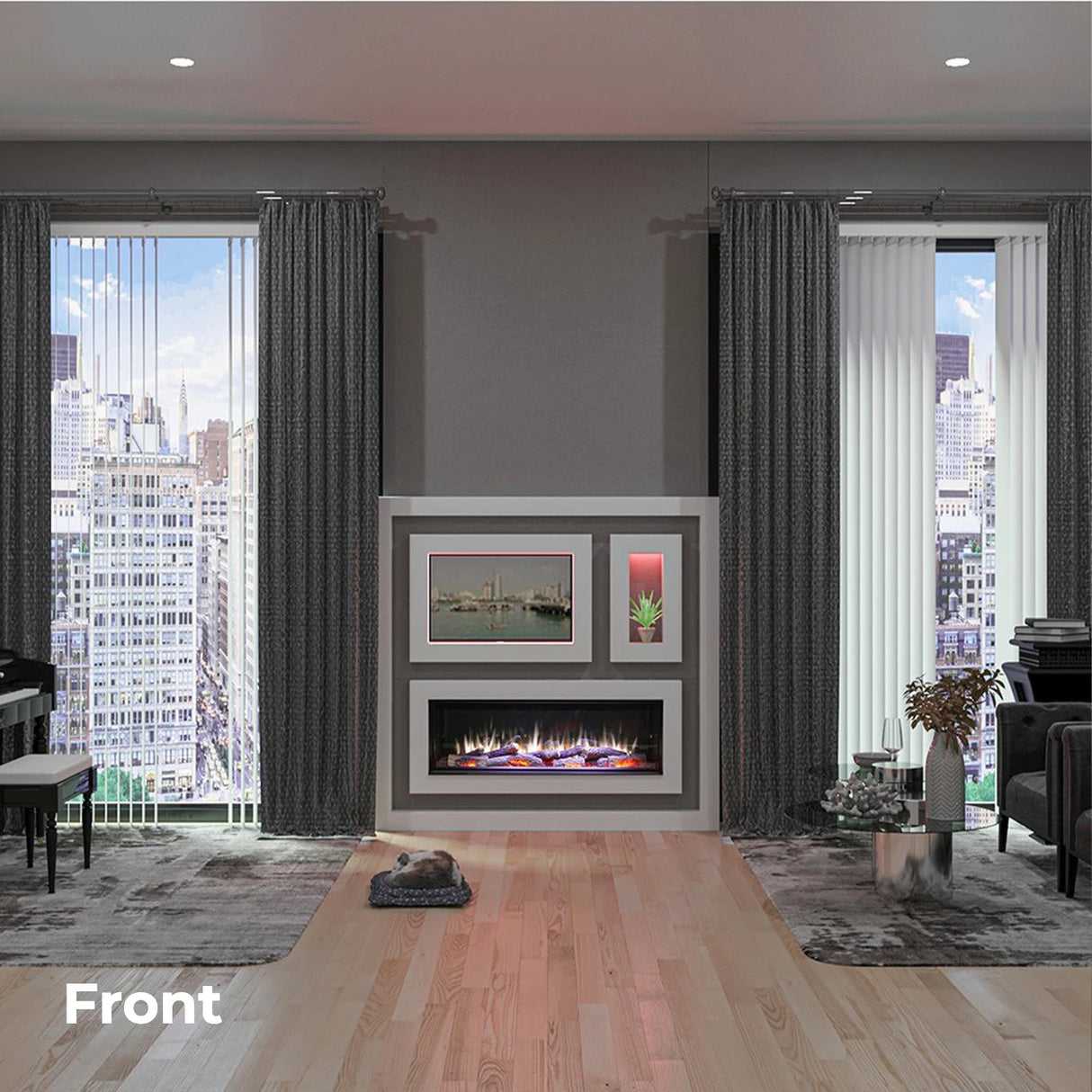 Charlton & Jenrick i-1250e Deep Elektrische haard 3-zijdig