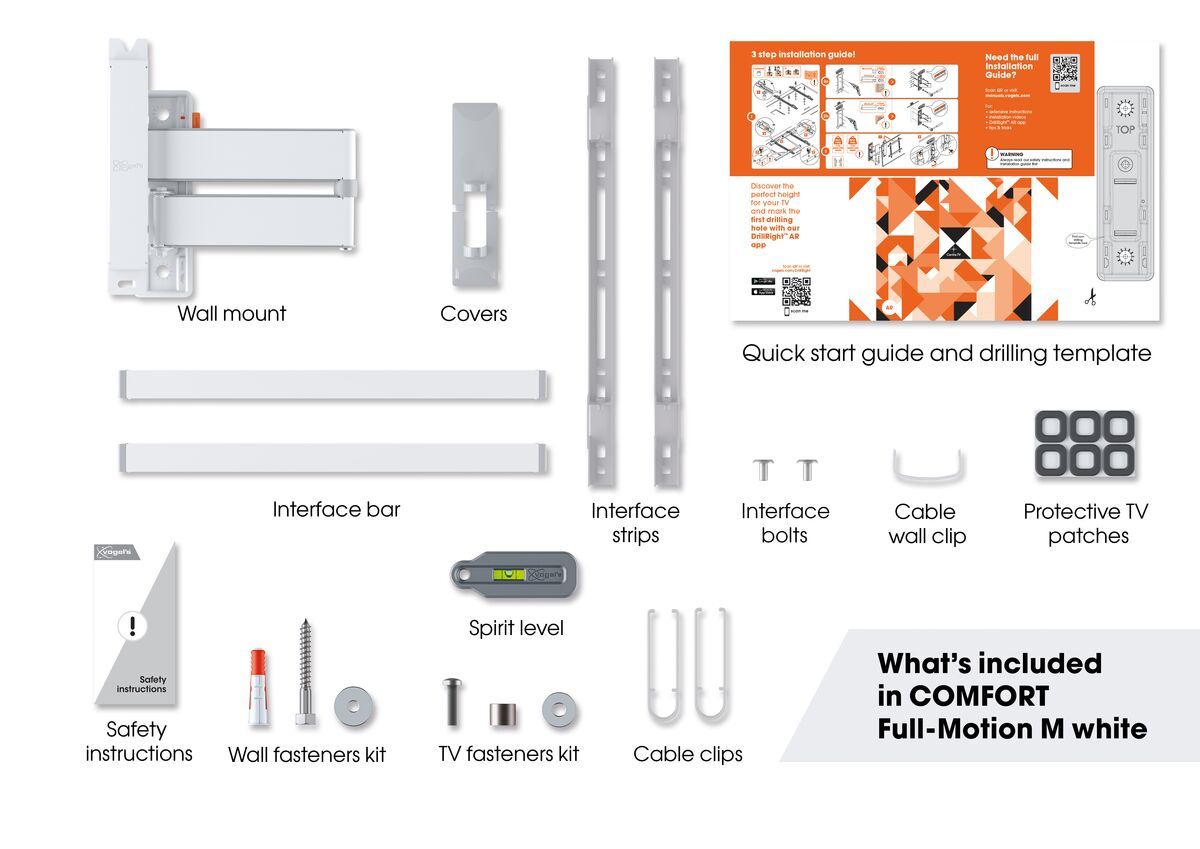 Vogel's TV Beugel Comfort 3445 - Wit